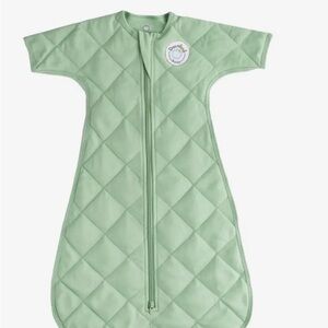 Quilted Light Green Baby Sleep Sack with Front Zipper